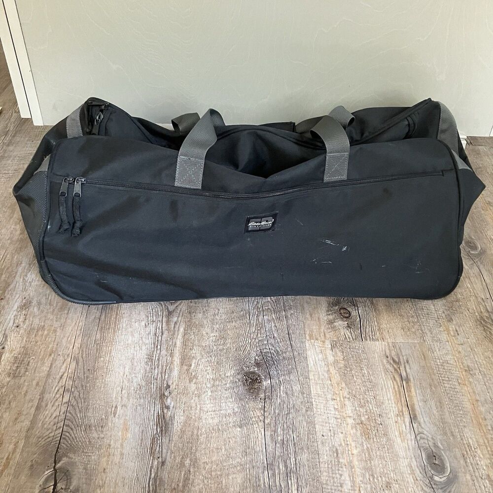 Eddie Bauer Rolling Duffle Bag Suitcase Luggage Black Handle